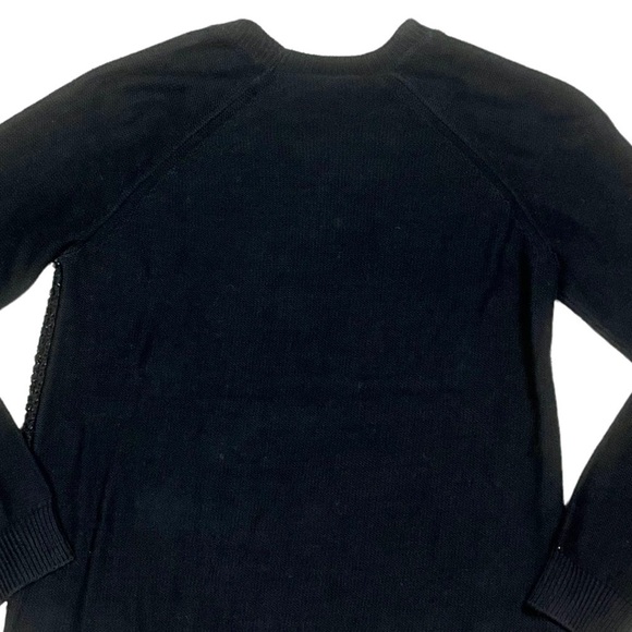 NYDJ CHAIN KNIT SEQUIN METALLIC THREAD RAGLAN SLEEVE ROUND NECK SWEATER - Picture 5 of 15